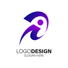 people and sport logo design
