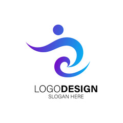 people and sport logo design