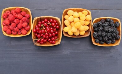 Different types of berries.