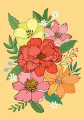 Pretty pattern flower. floral background. The elegant the template for design.