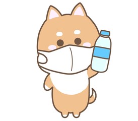 水を持ついぬ/マスク