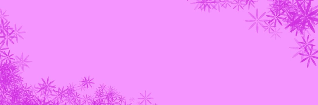 abstract background with purple flowers for banner, wallpaper, presentation or card background