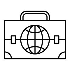 Vector Worldwide Business Outline Icon Design