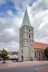 Fototapeta na wymiar Church at City of Hamm North Rhine-Westphalia, Germany. Ruhr area. 