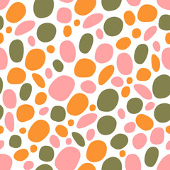 Seamless Pattern in Abstract Style. Colorful Circles for Design. Vector Illustration