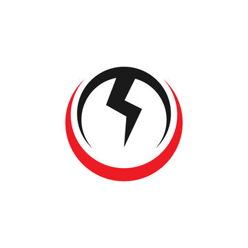 Letter O flash logo design template in white background