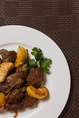 grilled steak with potatoes
