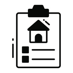 mortgage house trendy icon, glyph style isolated on white background. Symbol for your web site design, logo, app, UI.