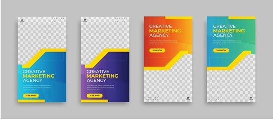 Creative Business marketing social media post template	