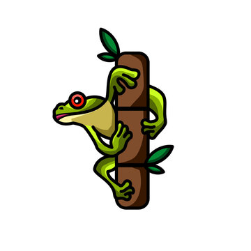 recommend clip art: Frogs mascot cartoon logo design.Suitable for creative industries,t-shirts,stickers , etc