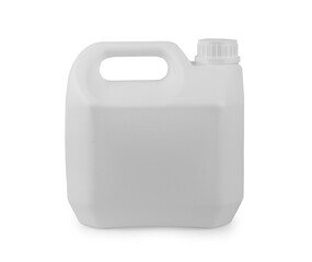 White plastic drum for transporting chemicals and cleaning products