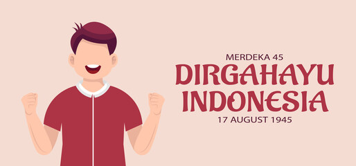 17 august indonesia independence day template.