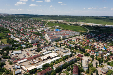 
view of the city district from above