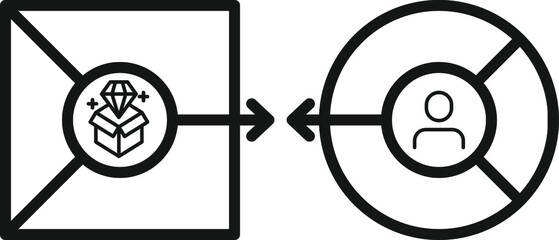 Value proposition and customer, vector illustration