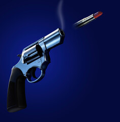 gun shoots lipstick