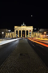 night Berlin in the lights of lanterns
