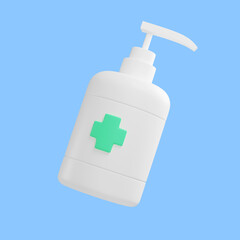 hand sanitizer 3d illustration