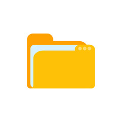 Yellow folders for organizing documents. sorting large amounts of data