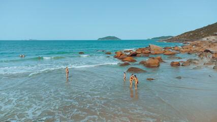 Tropical Paradise Island Jungle Beach Water Ocean Landscape View Scenic Florian&oacute;polis Brazil