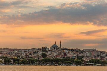 View of evening Istanbul. Turkey.