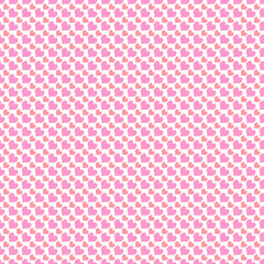 Cute pink heart wallpaper tiled full frame for background, romantic mood concept, love day and wedding.