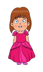 Fototapeta premium Little Princess Cartoon Character