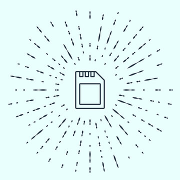 recommend clip art: Black line SD card icon isolated on grey background. Memory card. Adapter icon. Abstract circle random dots. Vector