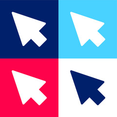 Arrow blue and red four color minimal icon set