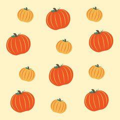 Halloween seamless pattern with pumpkin
