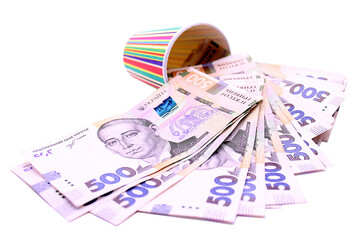 Banknotes of Ukraine in denominations of five hundred hryvnia
