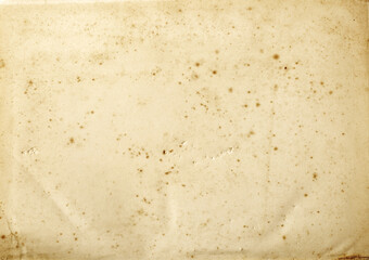 background of empty stained old paper, top view