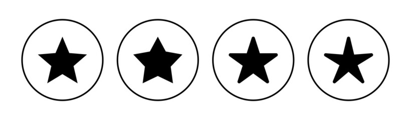 Star Icon set. rating icon vector. favourite star icon