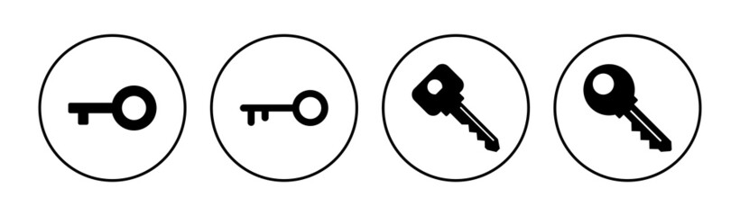 Key icon set. Key vector icon. Key symbol