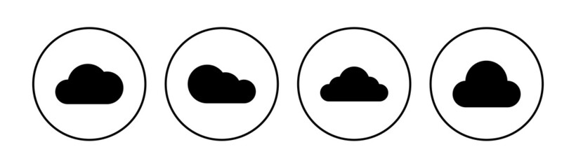 Cloud icon set. cloud vector icon