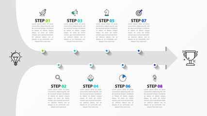 Infographic design template. Creative concept with 8 steps