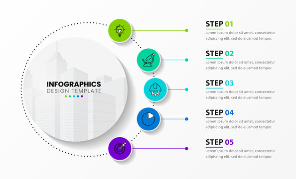 Infographic design template. Creative concept with 5 steps
