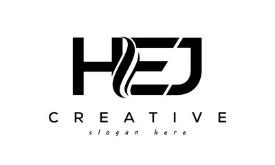 Letter HEJ creative logo design vector	 - obrazy, fototapety, plakaty