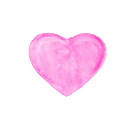 Style Pink Heart Isolated on a White Background.
