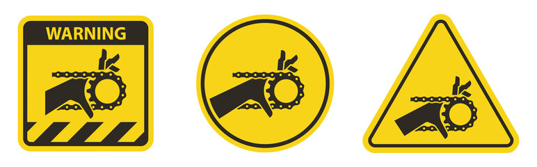 Hand Entanglement Chain Drive Symbol Sign