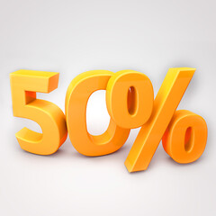 Gold 50 Percent off 3d Sign on White Background, Special Offer 50% Discount Tag, Sale Up to 50 Percent Off,big offer, Sale, Special Offer Label, Sticker, Tag, Banner, Advertising, offer Icon