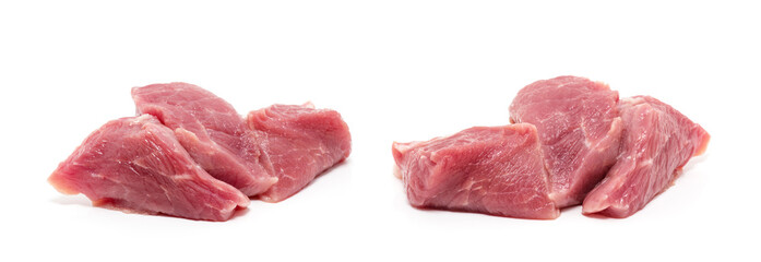 raw meat isolated on white
