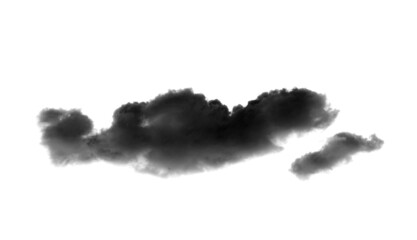 black clouds on white background