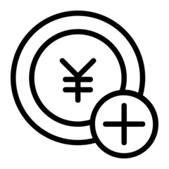 Recharge or Add Japanese Yen Money Icon