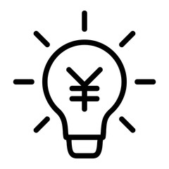 Japanese Yen Business Idea Icon