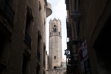 Barcelona Gothic Quarter. Cathedral area.