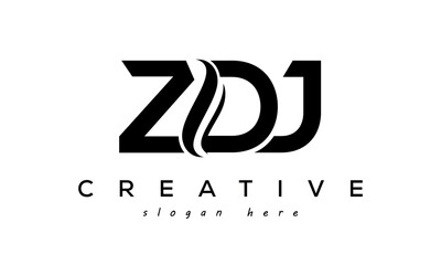 Letter ZDJ creative logo design vector	 - obrazy, fototapety, plakaty