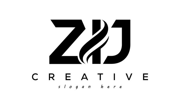Letter ZIJ creative logo design vector	