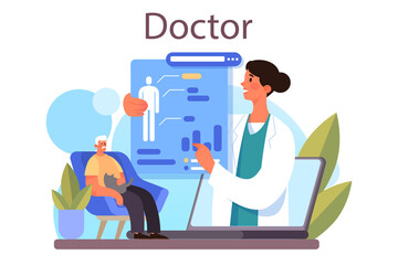 Doctor concept. Medical specialist in the uniform. Healthcare, modern