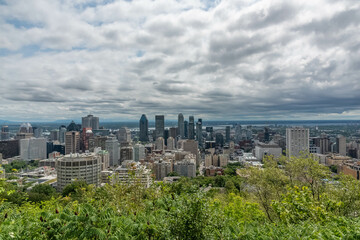 Obraz premium Mount Royal looking out towards Downtown Montreal.