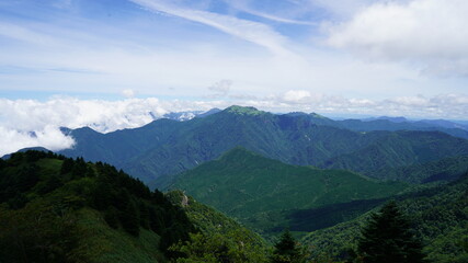 石鎚山 登山道の風景